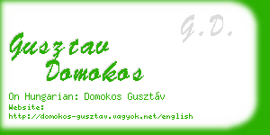 gusztav domokos business card